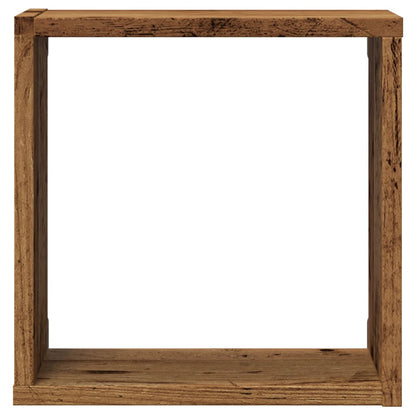 Mensole Parete a Cubo 4 pz Legno Vecchio 30x15x30 cm Truciolato | homemem39