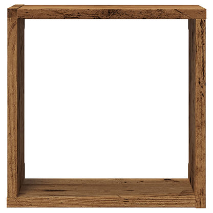 Mensole Parete a Cubo 6 pz Legno Vecchio 30x15x30 cm Truciolato