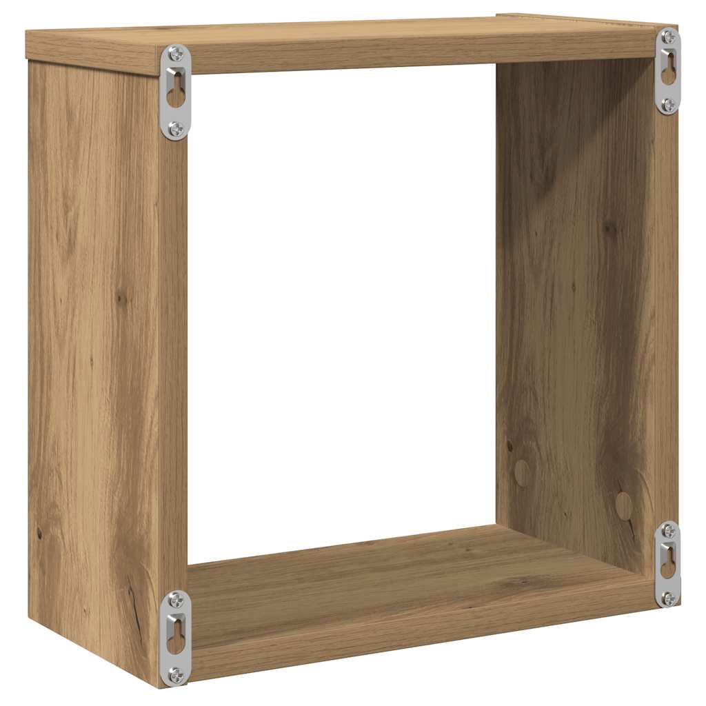 Mensole Parete a Cubo 2 pz Artigianale 30x15x30 cm Truciolato | homemem39
