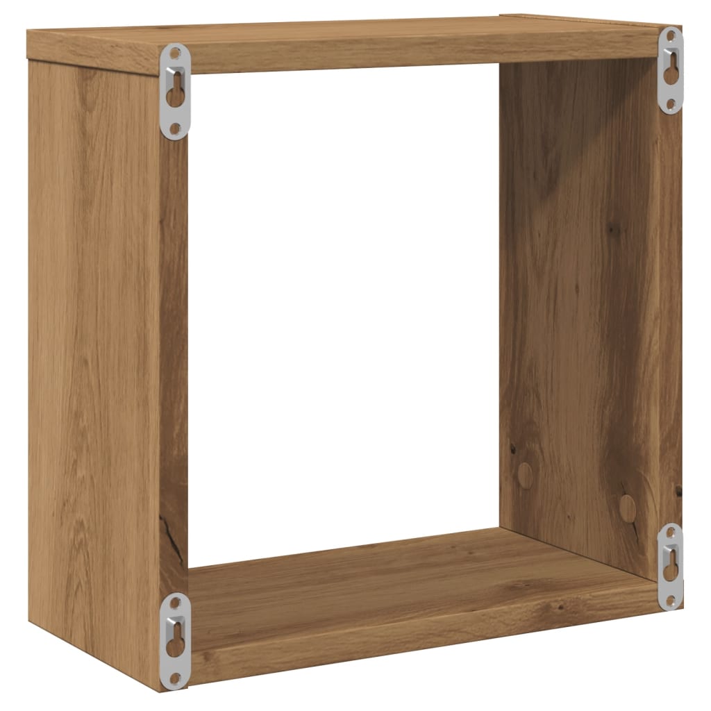 Mensole Parete a Cubo 4 pz Artigianale 30x15x30 cm Truciolato | homemem39