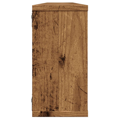 Mensole Parete a Cubo 2 pz Legno Vecchio 100x15x30cm Truciolato
