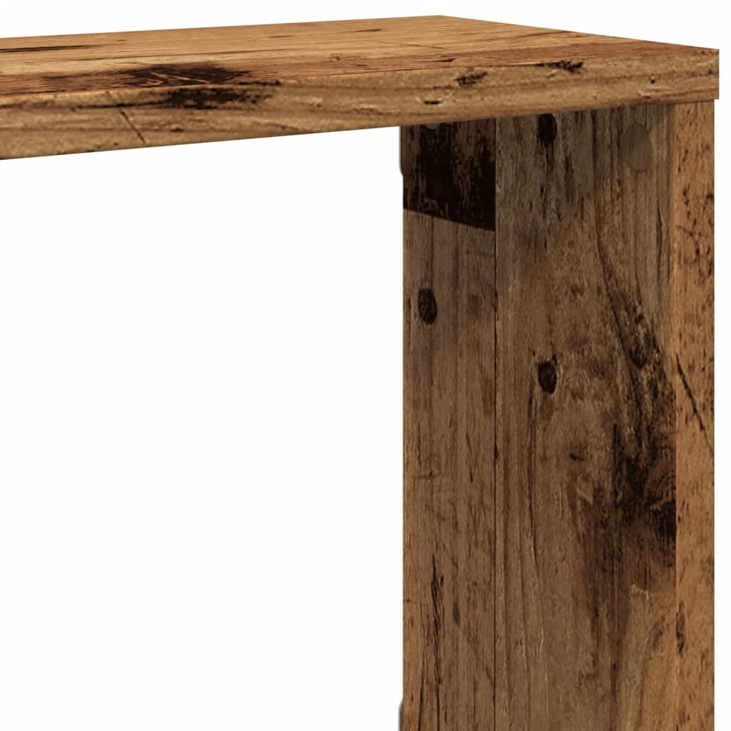 Mensole Parete a Cubo 2 pz Legno Vecchio 100x15x30cm Truciolato