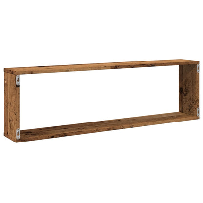 Mensole Parete a Cubo 4 pz Legno Vecchio 100x15x30cm Truciolato | homemem39