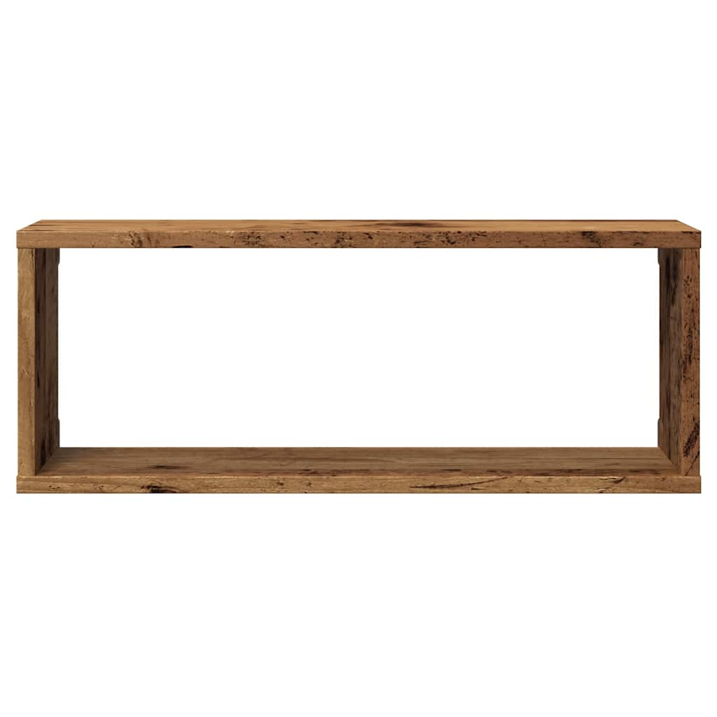 Mensole a Cubo Muro 6 pz Legno Antico 60x15x23 cm in Truciolato | homemem39