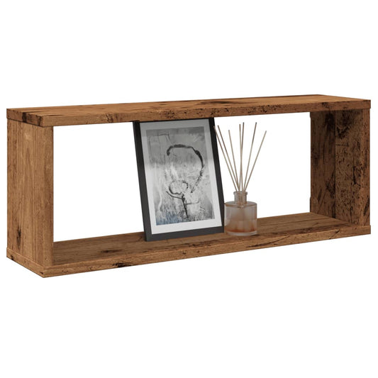 Mensole a Cubo Muro 6 pz Legno Antico 60x15x23 cm in Truciolato | homemem39