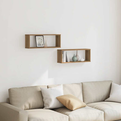 Mensole Parete a Cubo 2 pz Artigianale 30x15x30 cm Truciolato | homemem39