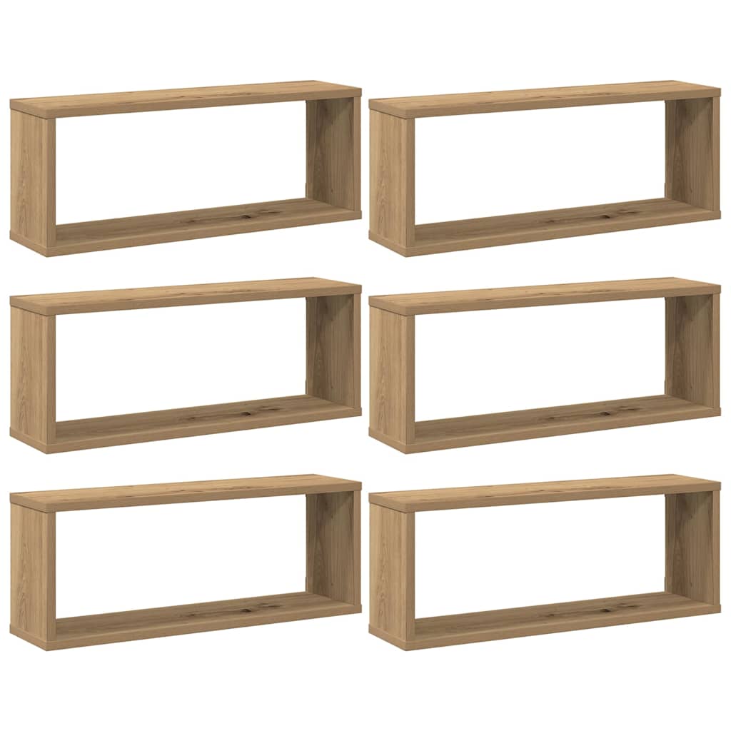 Mensole Parete a Cubo 6 pz Artigianale 30x15x30 cm Truciolato | homemem39