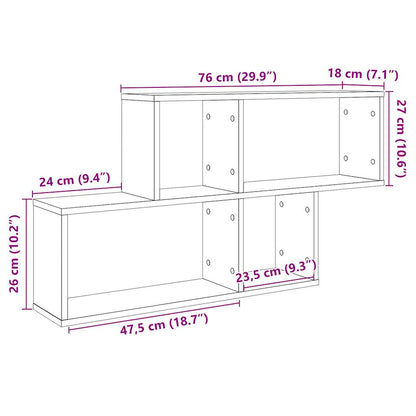 Scaffale a Parete Legno Vecchio 100x18x53 cm in Truciolato | homemem39