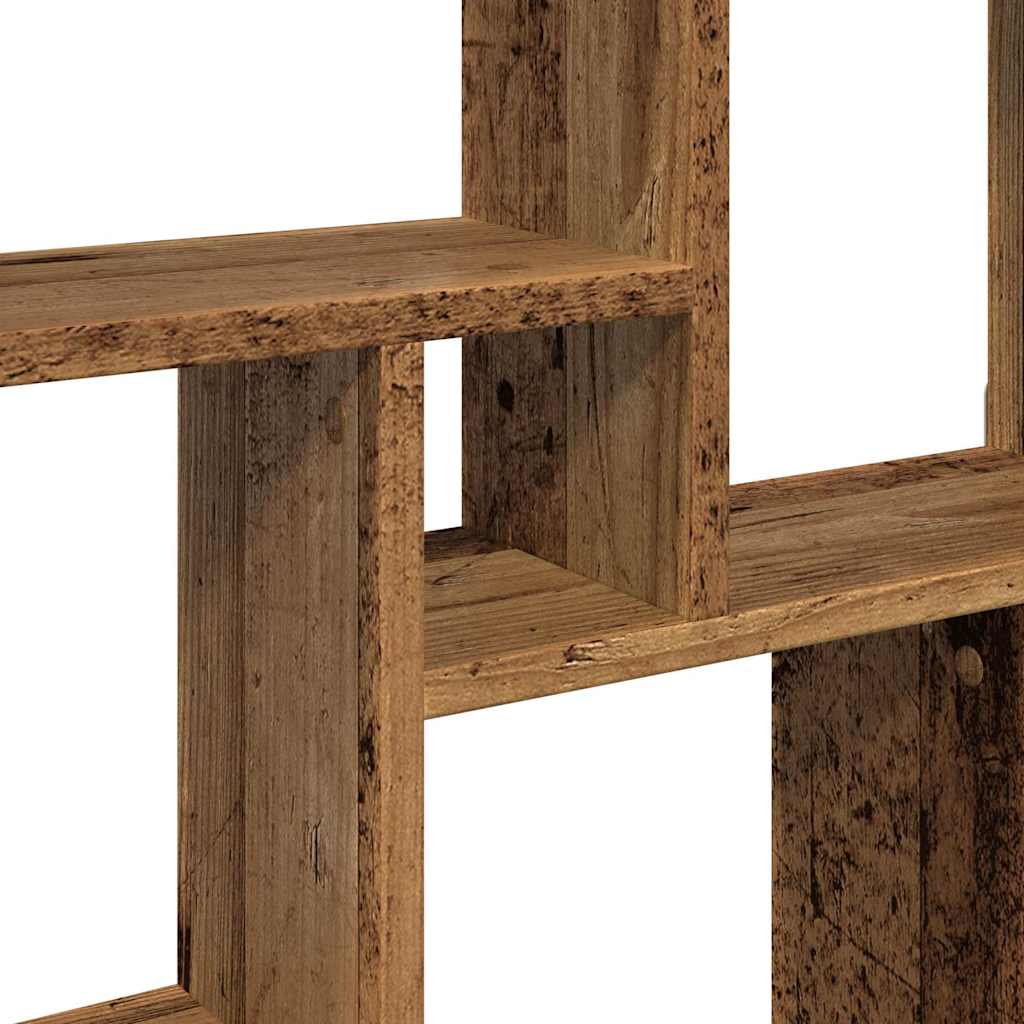 Mensola a Muro a Cubo Legno Antico 78x15x93cm Legno Multistrato | homemem39