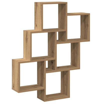 Mensola a Muro a Cubo Artigianale 78x15x93 cm Legno Multistrato | homemem39