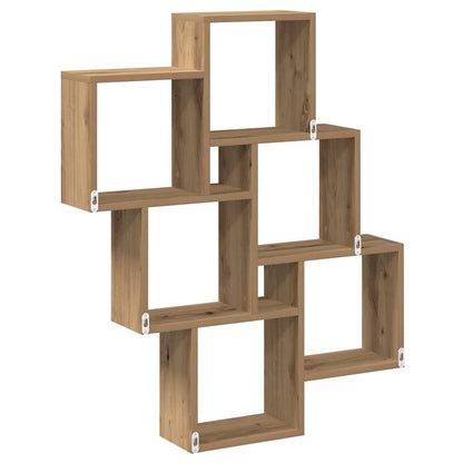 Mensola a Muro a Cubo Artigianale 78x15x93 cm Legno Multistrato | homemem39