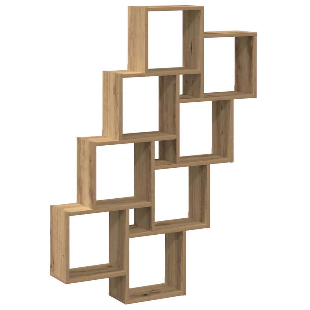 Mensola a Muro Cubo Artigianale 90x15x119,5cm Legno Multistrato