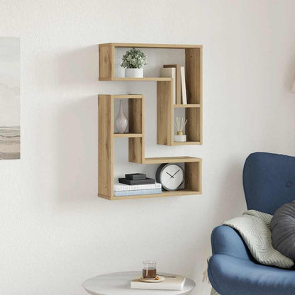 Mensole Parete a Cubo 2 pz Artigianale 50x15x50 cm Truciolato | homemem39
