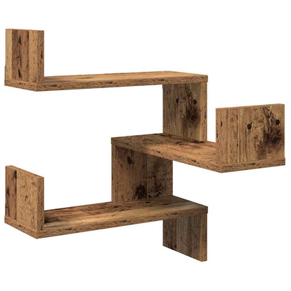 Scaffale Angolare Muro Legno Antico 40x40x49,5 cm Truciolato | homemem39