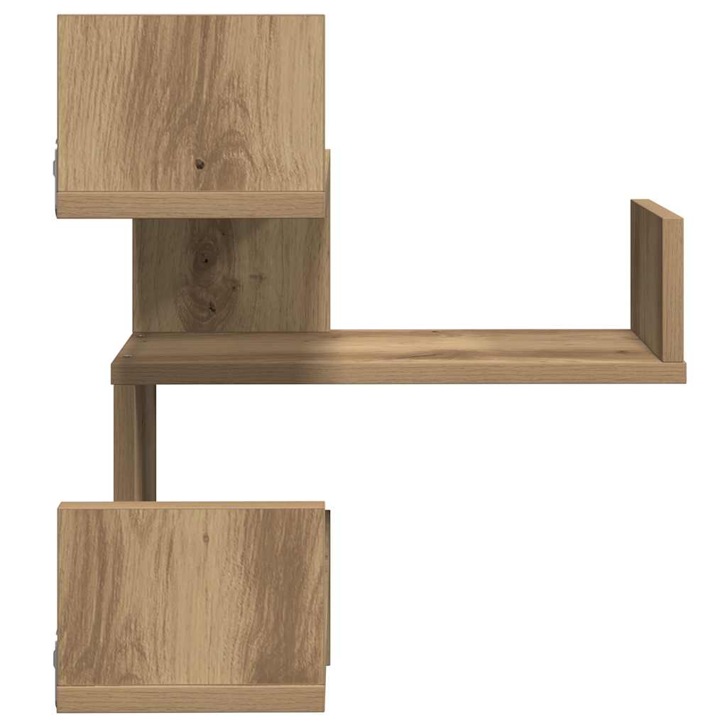 Scaffale Angolare Muro Artigianale 40x40x49,5 cm in Truciolato | homemem39