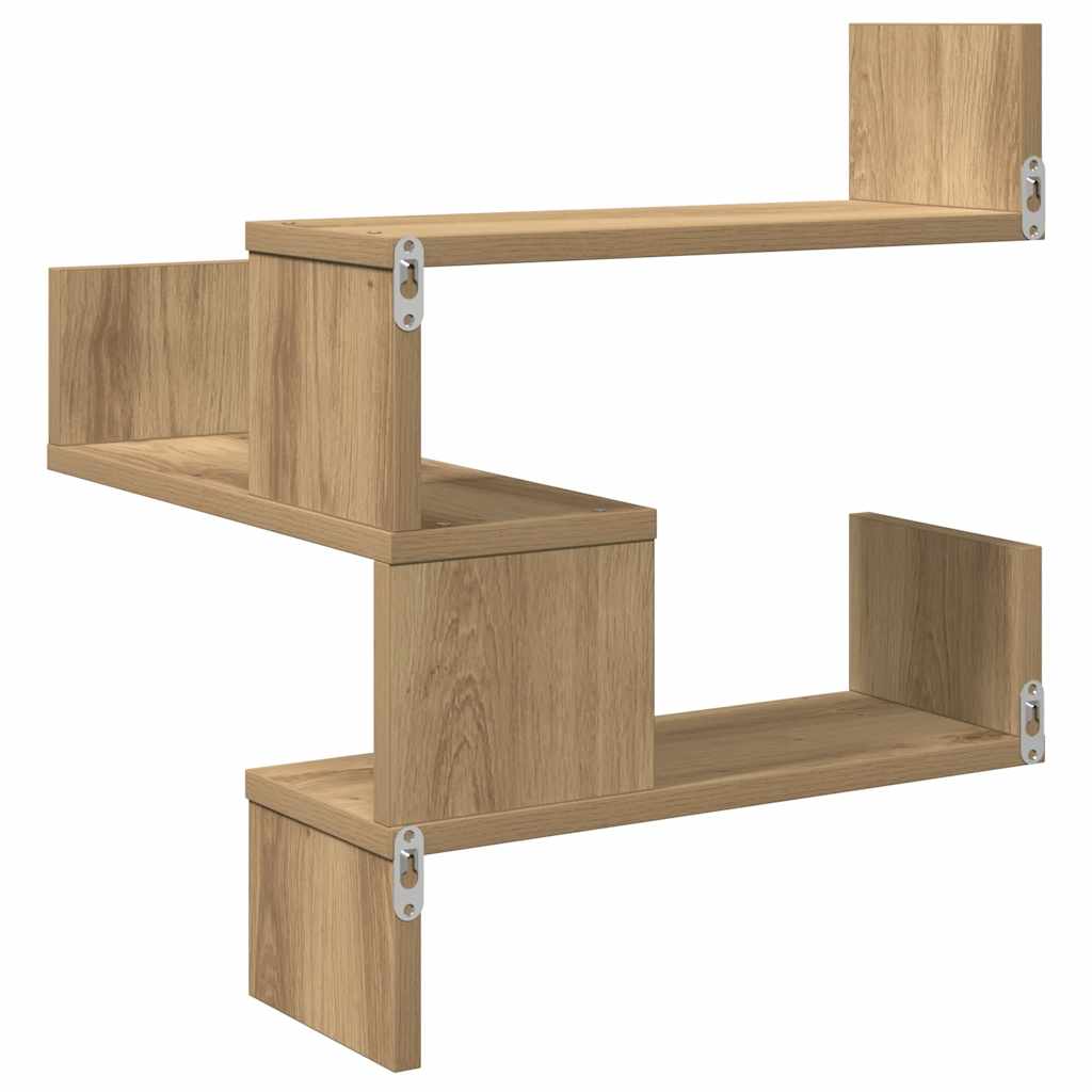 Scaffale Angolare Muro Artigianale 40x40x49,5 cm in Truciolato | homemem39