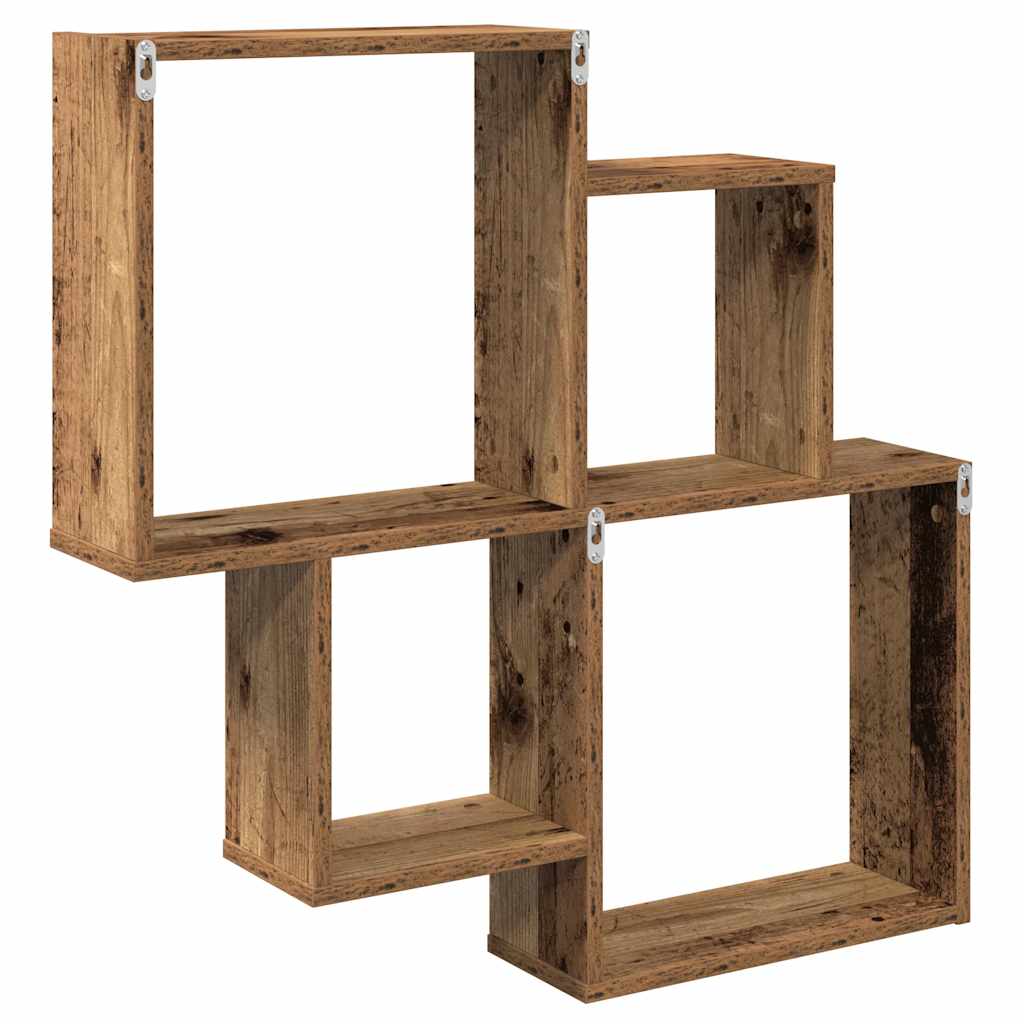 Mensola da Parete Legno Vecchio 80x15x78,5 cm Legno Multistrato | homemem39