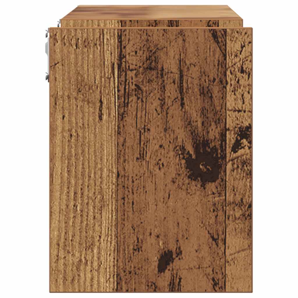 Scaffali da Parete 2 pz Legno Antico 100x15x20 cm Multistrato | homemem39
