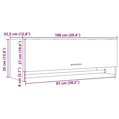 Armadio Rovere Artigianale 100x32,5x35 cm in Truciolato - homemem39