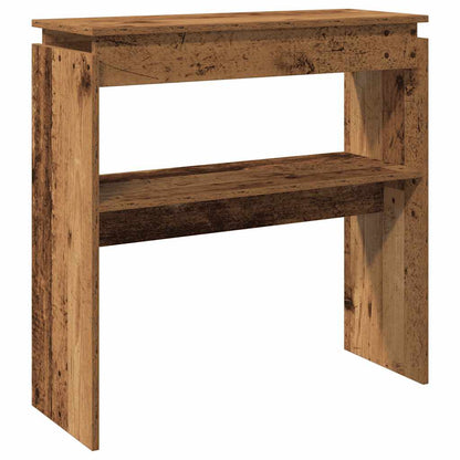 Tavolino Consolle Legno Antico 80x30x80 cm in Truciolato | homemem39