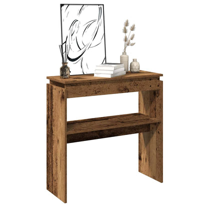 Tavolino Consolle Legno Antico 80x30x80 cm in Truciolato | homemem39