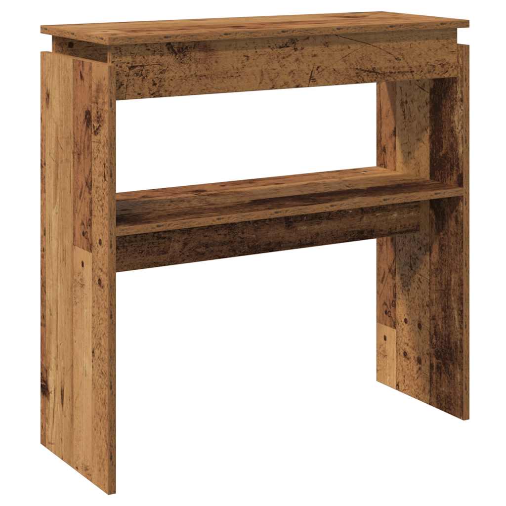 Tavolino Consolle Legno Antico 80x30x80 cm in Truciolato | homemem39