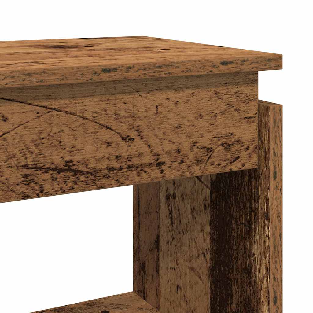 Tavolino Consolle Legno Antico 80x30x80 cm in Truciolato | homemem39