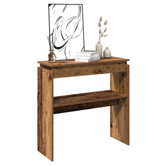 Tavolino Consolle Legno Antico 80x30x102 cm in Truciolato - homemem39