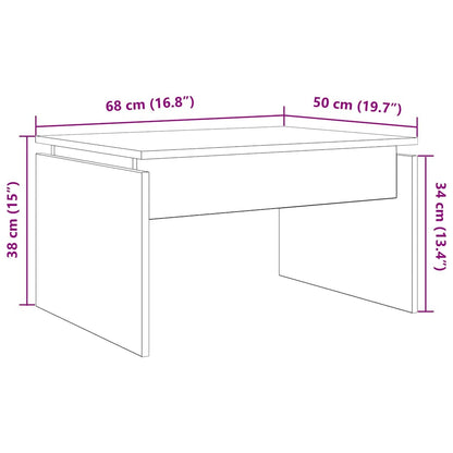 Tavolino da Salotto Legno Antico 68x50x38 cm in Truciolato | homemem39
