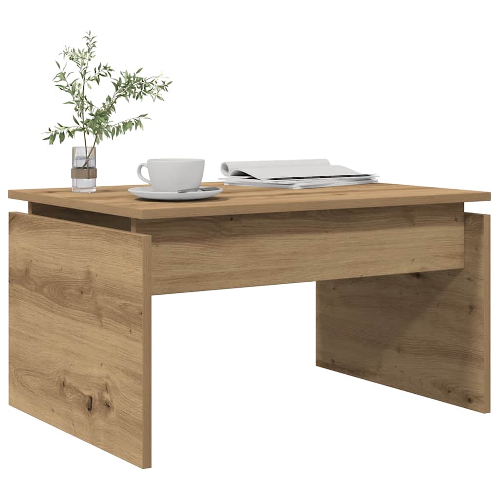 Tavolino da Salotto Rovere Artigianale 68x50x38cm in Truciolato | homemem39