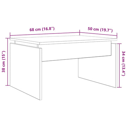 Tavolino da Salotto Rovere Artigianale 68x50x38cm in Truciolato | homemem39
