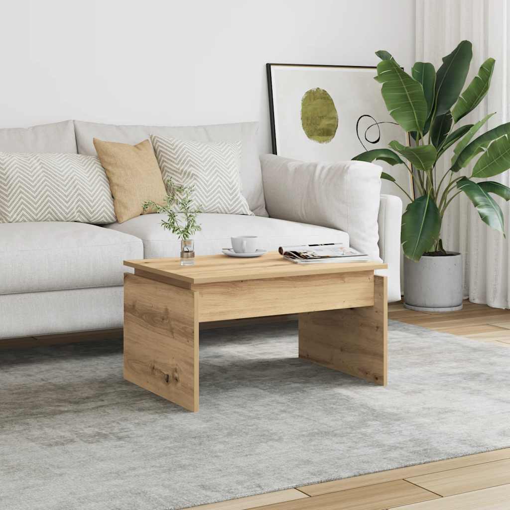 Tavolino da Salotto Rovere Artigianale 68x50x38cm in Truciolato | homemem39