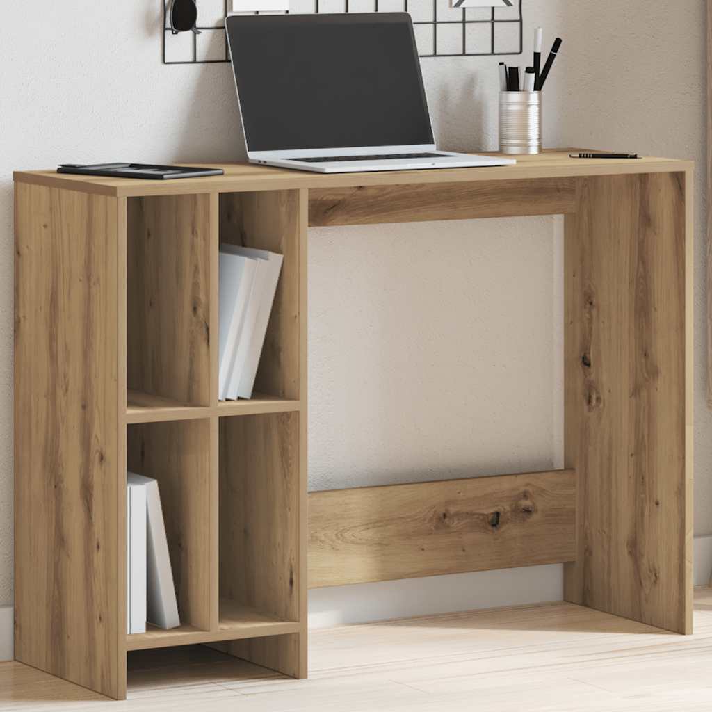 Scrivania Rovere Artigianale 102,5x35x75cm in Legno Multistrato - homemem39