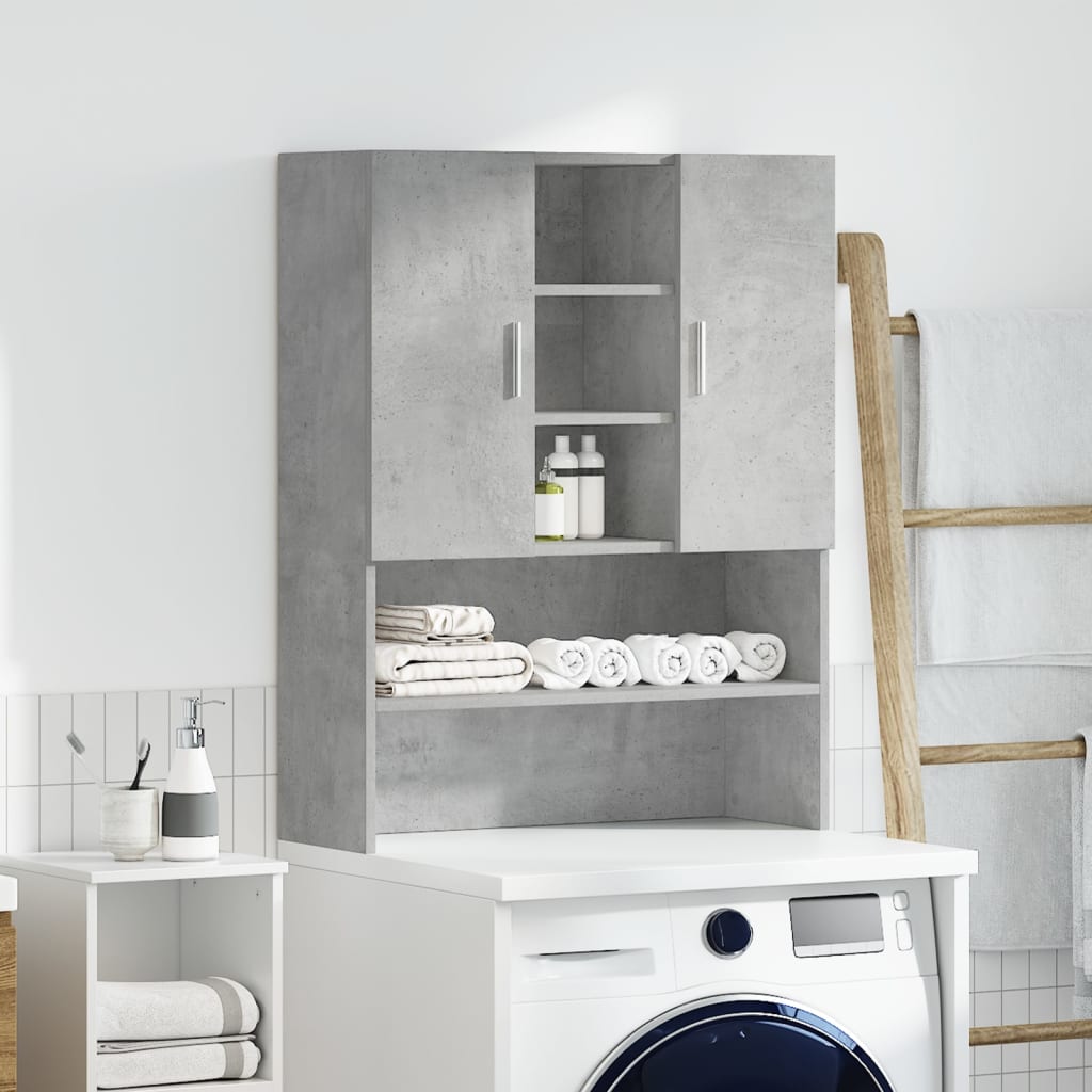 Mobile per Lavatrice Grigio Cemento 70,5x25,5x90 cm | homemem39