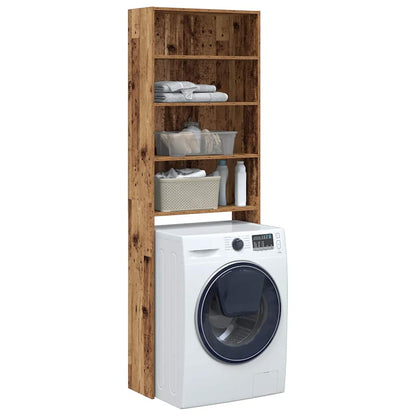 Mobile per Lavatrice Legno Antico 64x24x190 cm | homemem39