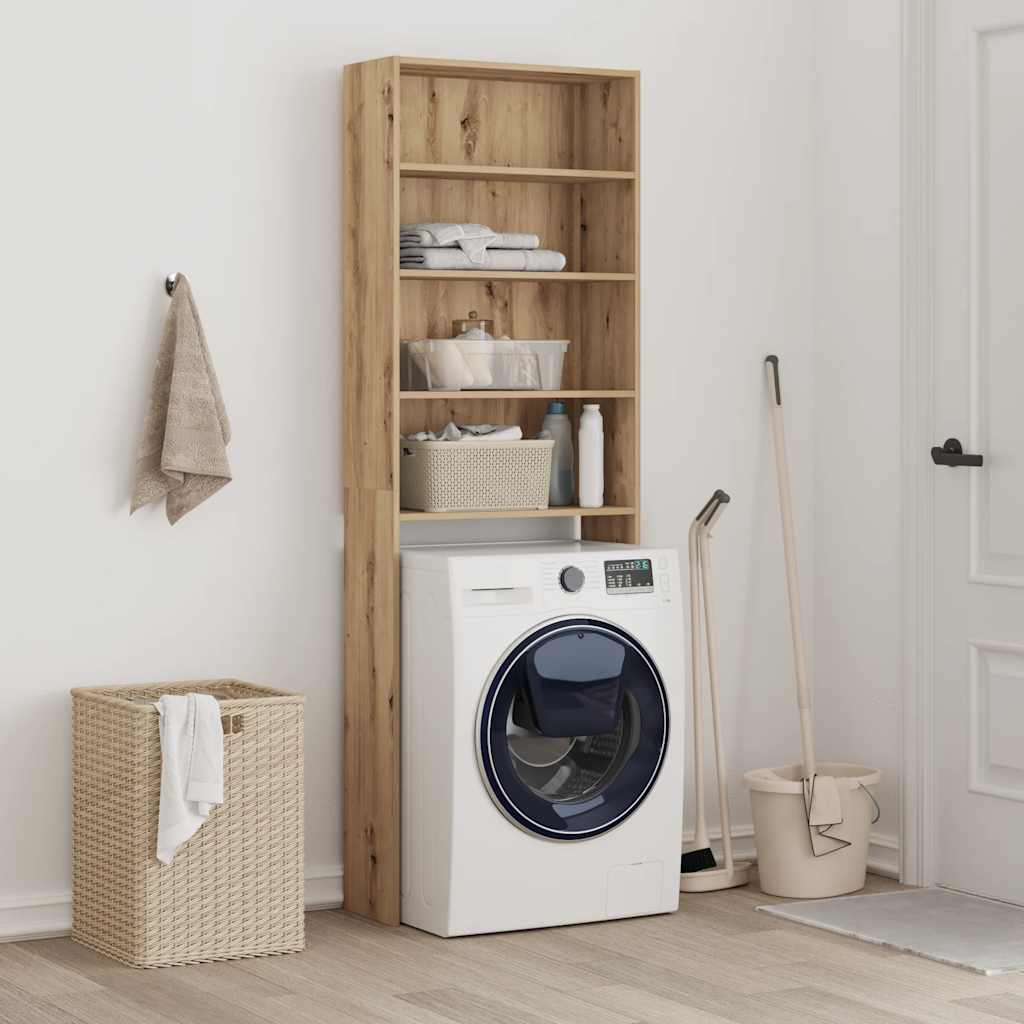 Mobile per Lavatrice Rovere Artigianale 64x24x190 cm | homemem39