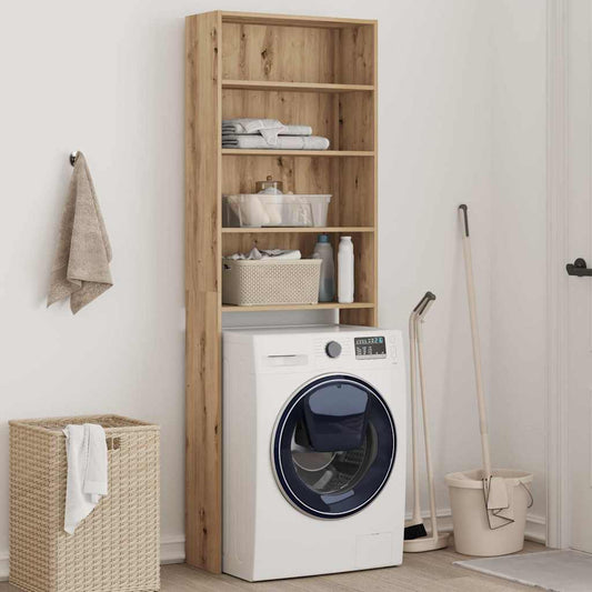 Mobile per Lavatrice Rovere Artigianale 64x24x190 cm | homemem39