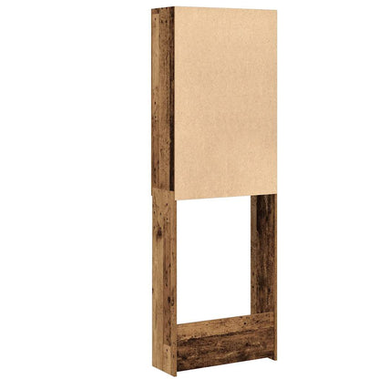 Mobile per Lavatrice Legno Antico 64x25,5x190 cm | homemem39