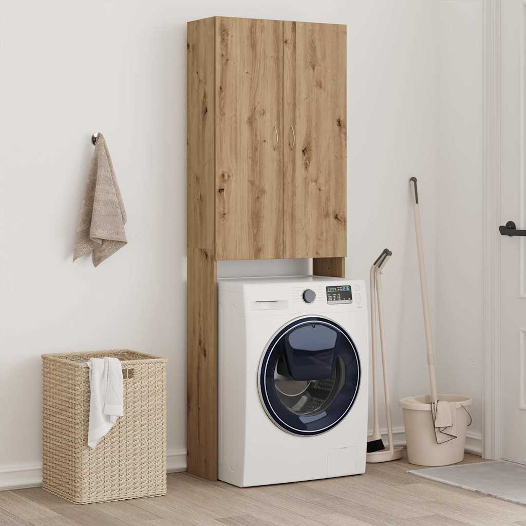 Mobile per Lavatrice Rovere Artigianale 64x25,5x190 cm | homemem39