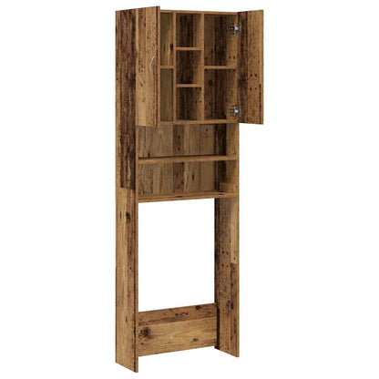 Mobile per Lavatrice Legno Antico 64x25,5x190 cm | homemem39