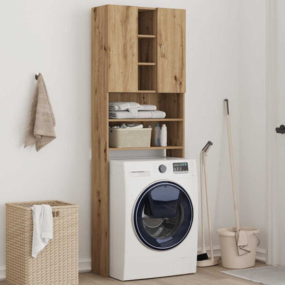Mobile per Lavatrice Rovere Artigianale 64x25,5x190 cm | homemem39