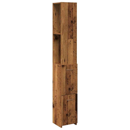 Mobile da Bagno Legno Antico 25x25x170 cm in Truciolato | homemem39