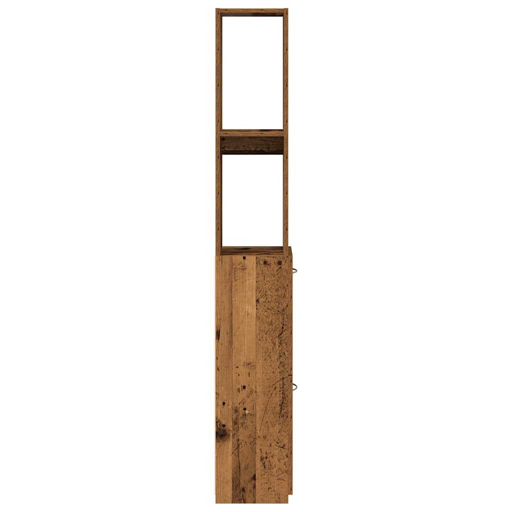 Mobile da Bagno Legno Antico 25x25x170 cm in Truciolato | homemem39