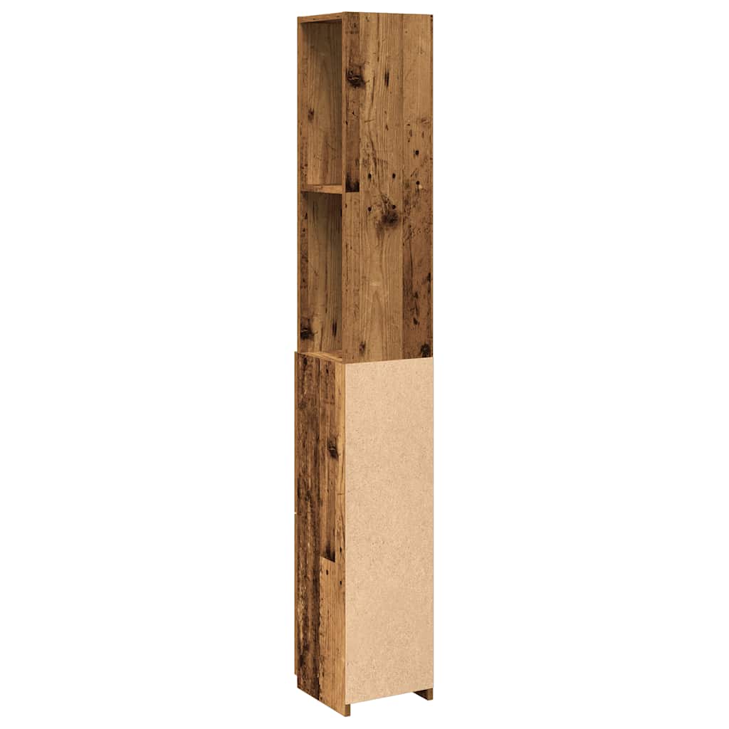 Mobile da Bagno Legno Antico 25x25x170 cm in Truciolato | homemem39
