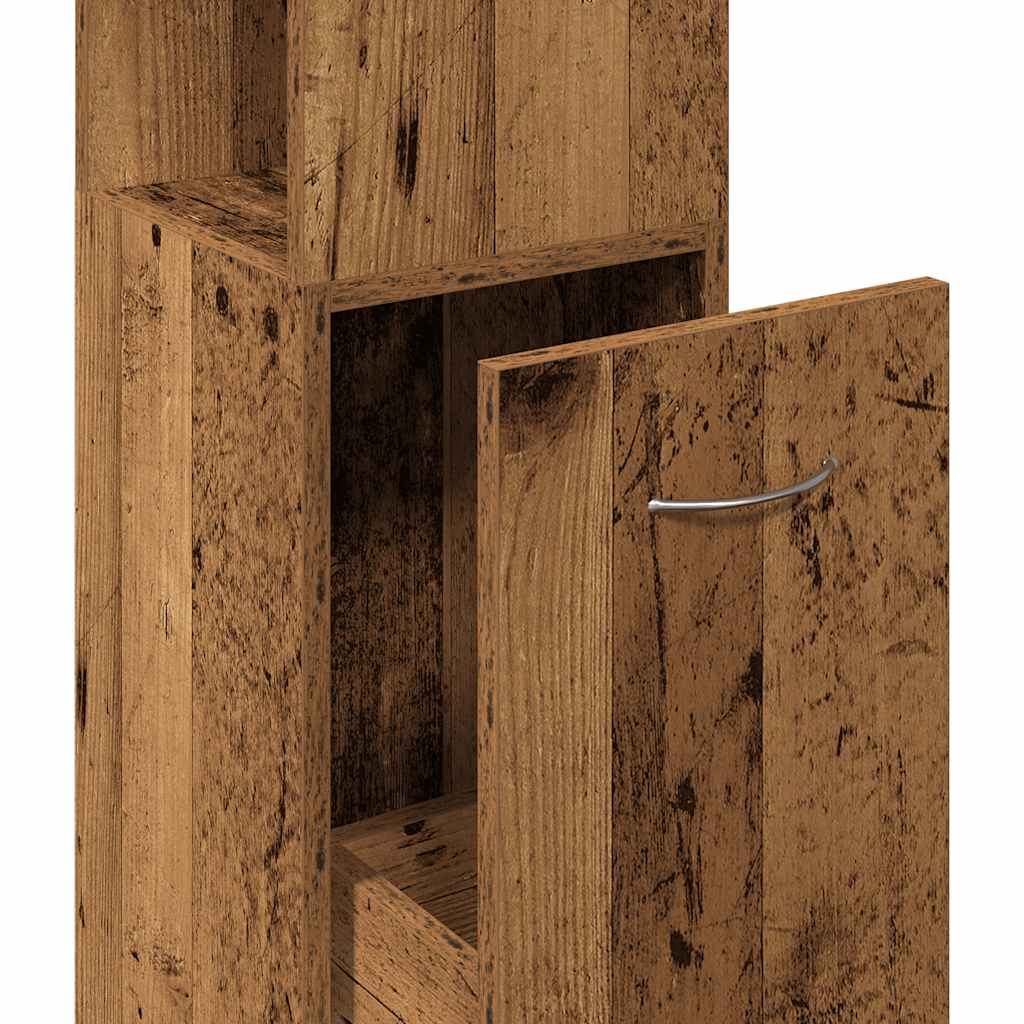 Mobile da Bagno Legno Antico 25x25x170 cm in Truciolato | homemem39