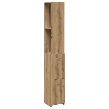 Armadietto Bagno Rovere 25x25x170 cm Legno Multistrato | homemem39
