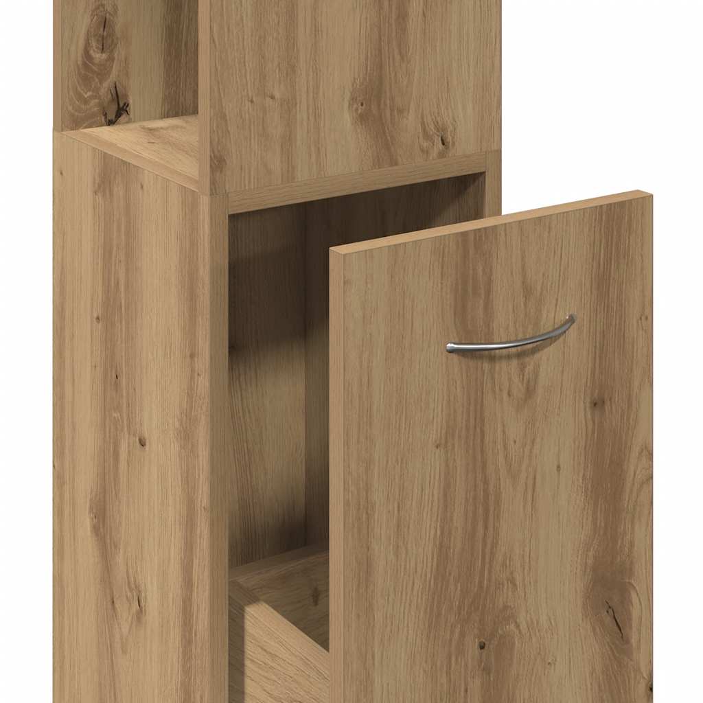 Armadietto Bagno Rovere 25x25x170 cm Legno Multistrato | homemem39