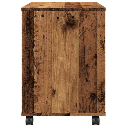 Armadietto con Ruote Legno Antico 45x38x54 cm Legno Multistrato | homemem39
