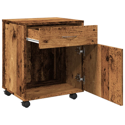 Armadietto con Ruote Legno Antico 45x38x54 cm Legno Multistrato | homemem39