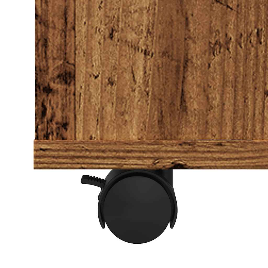 Armadietto con Ruote Legno Antico 60x53x72cm in Truciolato | homemem39